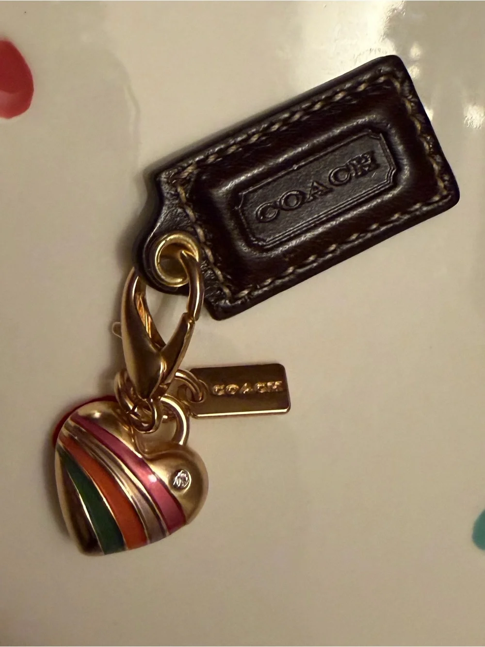 Coach Heart Charm Euc (bundle)